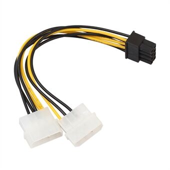 8Pin to Dual 4Pin Video Card Power Cord Y Shape 8 Pin PCI Express to Dual 4 Pin Graphics Card Power Cable