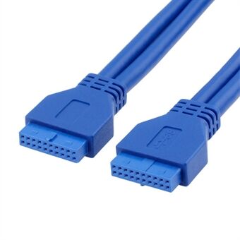 5 Gbps høyhastighets hunn-til-hun-kontakt USB 3.0 hovedkort 20-pinners header-forlengelsesadapterkabel 0,5 m