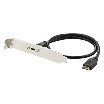 USB3.1 Type-E Male to Type-C Female Adapter High-speed Transmission Cable with Slot Panel Screw