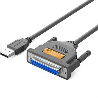 UGREEN 2m USB til DB25 parallell skriverkabeladapter for bærbar PC Støtte for Windows Mac OS Linux