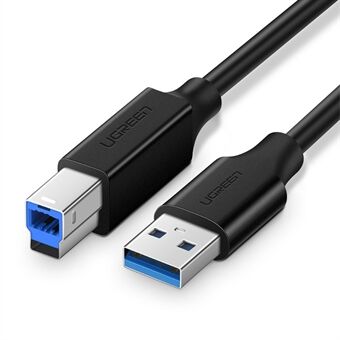 UGREEN 30753 1m USB-skriverkabel Rask hastighet 5Gbps overføring USB3.0 datakabel USB A hann til USB B hannkabel for skriver/skanner/mobil harddiskboks/skjerm/faksmaskin