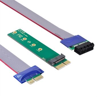 EP-051 + SA-002 M2 NGFF M-nøkkel NVME AHCI SSD til PCI-E 3.0 X1 vertikal adapter med skjøtekabel