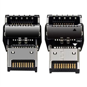 UC-029 2 stk USB 3.1 frontpanelhode mann til kvinne Type-E hovedkortforlengelsesadapter