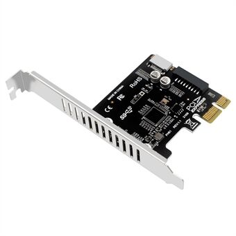 UC-039 Type-E USB 3.1 frontpanelkontakt + USB 3.0 20-pinners til PCI-E 1X Express Card VL805 hovedkortadapter