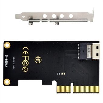 SF-025 PCI-E 4X til U.2 U2-sett SFF-8639 til SFF-8654 Slimline SAS NVME PCIe SSD-adapter for hovedkort