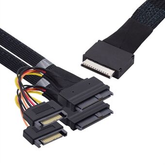 SF-053-0.5M 50 cm OCuLink PCIe PCI-Express SFF-8611 8x 8-felts til Dual SFF-8639 U.2 4x SSD Data Active Cable