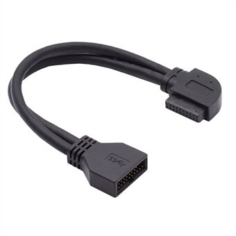 U3-082-RI USB 3.0 20Pin 19Pin hann til hunn 5Gbps skjøtekabel 90 grader vinklet ledning for hovedkort hovedkort
