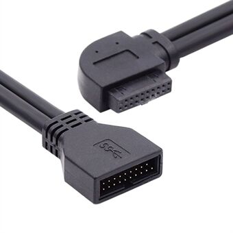 U3-082-LE venstrevinklet USB 3.0 20-pins hovedkort-tilkoblingskabel for hovedkort 20-pins hann-til-hun-ledning 5 Gbps adapterledning