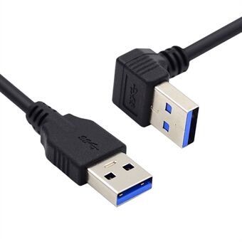 U3-069-UP 40 cm 5 Gbps kabel vinklet USB 3.0 Type-A hann til rett 3.0 Type-A hanndataledning