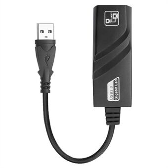 JSM USB 3.0 til RJ45 Gigabit Ethernet-adapter 1000 Mbps høyhastighets nettverkskabelkontakt