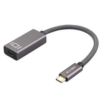 Flettet USB C til Mini DisplayPort-adapterkabel 4K 60Hz USB-C Hann til Mini DP Hunn Dataoverføringskabel