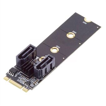 SA-043 NGFF NØKKEL B+M PCI Express til SATA 3.0 6Gbps Dual Ports Adapter 22x80MM Converter Hard Drive Extension Card JMB582 2230 2242 2260 2280