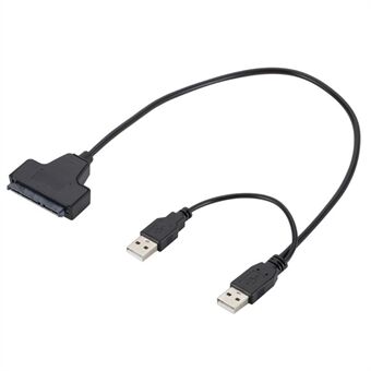 USB 2.0 til SATA Easy Drive-kabeladapter USB2.0 SATA til 7Pin+15Pin-kabel 2,5 tommers USB til SATA-harddisk, Solid State-stasjoner