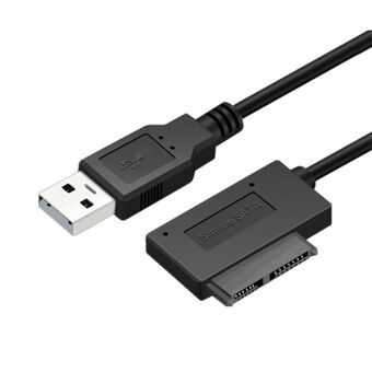 USB2.0 til SATA-kabel SSD-harddiskdatakabel SATA 7Pin+6Pin Easy Drive-ledning SATA til USB2.0-adapter med 14 cm kabelstøtte 480 Mbps overføring