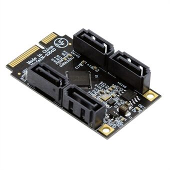 SA-033-4P Mini PCI-E til SATA 3.0 Fire Ports Converter 6Gbps PCI Express SSD Adapterkort