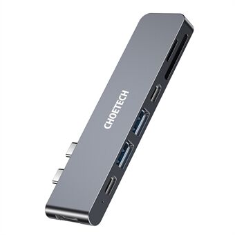 CHOETECH HUB-M14 for MacBook Air / Pro 7-i-1 USB-C Hub Type-C USB HD-portadapter SD / TF-kortleser