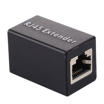 RJ45 hunn-til-hun-kontakt Inline LAN-plugg Ethernet-kabelforlengeradapter Svart