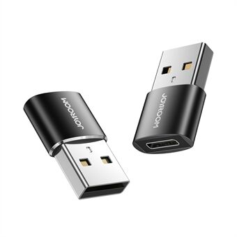 2 stk JOYROOM S-H152 USB til Type C OTG Adapter USB Hann til USB-C Hunn Converter for bærbar mobiltelefon