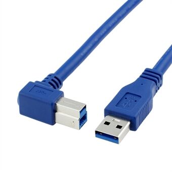 2m USB 3.0 Type A hann til Type B hann 90 graders forlengelseskabel Datasynkroniseringsledning for PC-skriver
