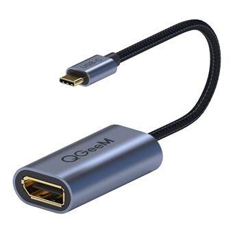 QGEEM QG-UA06 USB C til DP Hun 4K / 60Hz Thunderbolt3 til Displayport-kabeladapter
