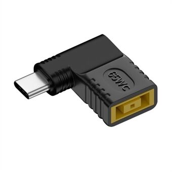 65W DC firkantet til USB Type-C PD-strømadapter hunn til hann-konverter for mobiltelefon / nettbrett / bærbar PC