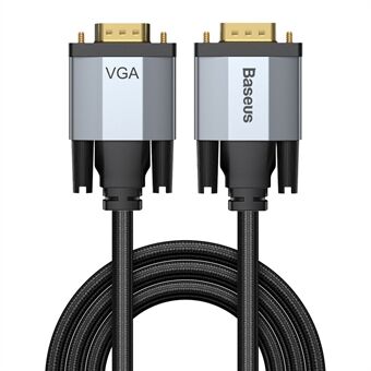 BASEUS Enjoyment Series VGA til VGA videokabel 1080P VGA-kabel 2m for TV-projektor - mørkegrå