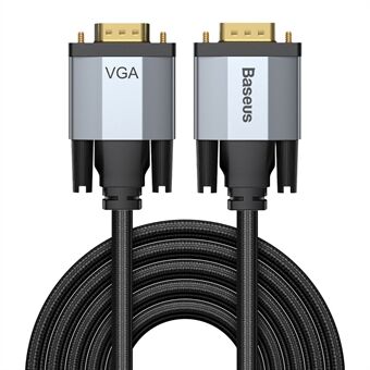 BASEUS Enjoyment Series VGA til VGA videokabel 1080P VGA-kabel 3M for TV-projektor - mørkegrå