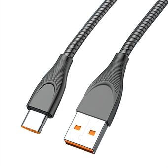 ADC-009 1m USB to Type-C Data Cable Zinc Alloy Fast Charging Cord Support Data Transmission Flexible USB Cable