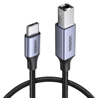 UGRØN 1,5 m USB C til USB B 2.0 nylonflettet kabel for MacBook Pro Epson HP Canon Samsung -skriver