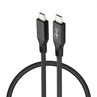 USB4-kabel kompatibel med Thunderbolt 3 USB-IF PD3.0 100W superlading USB-kabel 40Gbps høyhastighets datasynkroniseringsledning (1m)