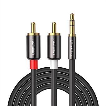 UGREEN 10m AUX-kabel for smarttelefonhøyttalernettbrett 3,5 mm til 2RCA Stereo Audio Auxiliary Adapter Y splitterkabel