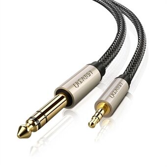 UGREEN 40805 3-meters 3,5 mm TRS til 6,35 mm TS hannen rett AUX-kabel lydadapter for mobiltelefoner / forsterkere / hjemmekino