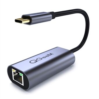 QGEEM UA05 USB-C til RJ45 Ethernet 1000 Mbps LAN nettverksadapterkabel for MacBook