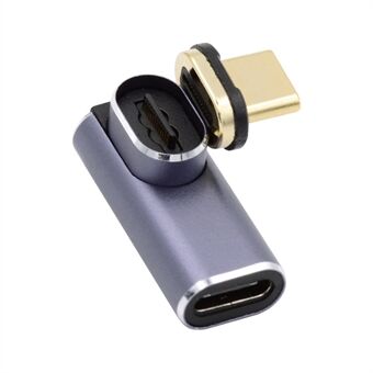 UC-062-LP Elbow Design Type-C Adapter Male to Female Convertor USB-C Magnetic 40Gbps 140W USB4.0 Quick Data Transfer 8K 60Hz Video Output Type-C Convertor