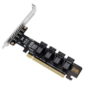 U2 PCIE 4.0 til 4 porter U.2 NVME SFF-8643 utvidelseskort hovedkort SSD-adapter