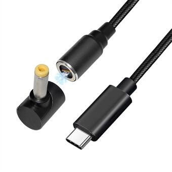 USB-C til 4,8 x 1,7 mm for Dell / HP bærbar PC, 1,8 m 100 W magnetisk absorpsjon bærbar adapter Hurtiglading DC-kabel