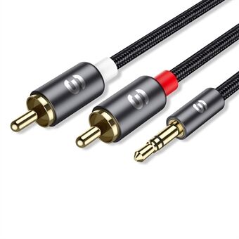 ESSAGER 3M HiFi-lyd 3,5 mm Jack til 2RCA hannsplitter Aux-kabel for TV PC-forsterkere DVD-høyttaler