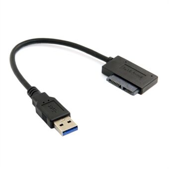 USB 3.0 til 7 + 6 13pin Slimline Sata-adapterkabel for bærbar CD DVD ROM optisk stasjon