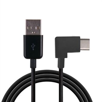 CY 90 grader rettvinklet USB 3.1 Type C hann til USB 2.0 hannkabel for nettbrett og mobiltelefon 2m