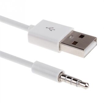 1m Anti-interferens 3,5 mm hann AUX lydkontakt til USB 2.0 hann omformerkabel