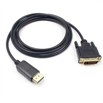1,8 m DisplayPort DP hann til DVI-D kabeladapter