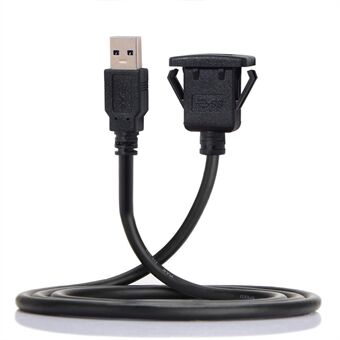 1M vanntett enkel USB 3.0 forlengelseslåsmontert bil AUX-kabel for dashbordpanel