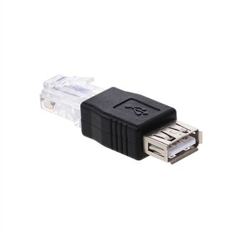 Lett bærbar USB til RJ45-adapter USB2.0 Hunn til Ethernet RJ45 hannadapterplugg