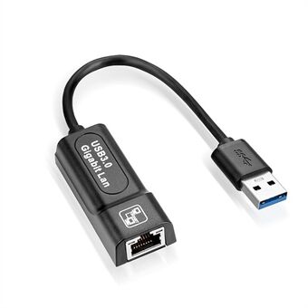 USB 3.0 Hub Ethernet Adapter til RJ45 Gigabit Network Converter for Windows Win7 / Win8 / Win10 / Vista, Mac OS, Linux