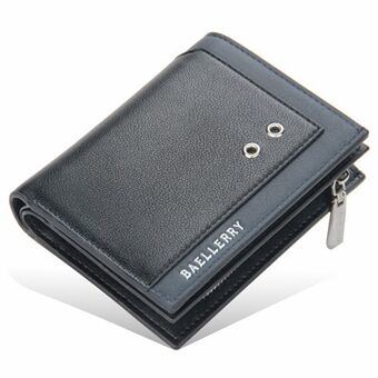 BAELLERRY D2352 PU-skinn kontantkortholder Glidelås myntveske Kort lommebok for menn