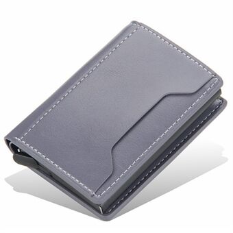 BAELLERRY K9140 automatisk pop-up aluminiumslegeringskortveske RFID-blokkerende PU-skinn kredittkortholder lommebok