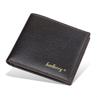 BAELLERRY 810 Litchi Texture PU-skinn Herre Kort lommebok-kort Cash Storage Bag