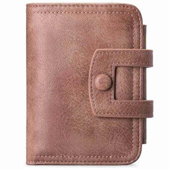 8804 Vintage kuskinn RFID-blokkerende kort lommebok for kvinner Clutch-glidelås myntveske