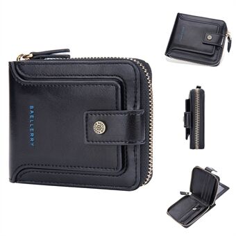 BAELLERRY D9255 PU lær lommebok med glidelås Kort glidelås bifold lommebok Veske med flere kortspor Oppbevaringsveske