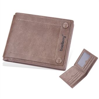 BAELLERRY D3251 Retro PU-skinn, sammenleggbare kort lommebokkort, kontanter